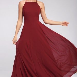High neck maxi dress